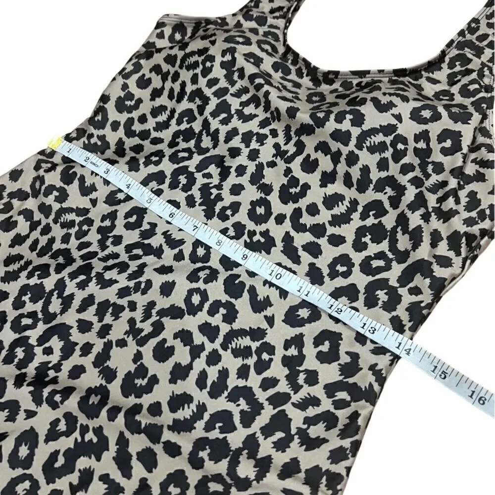 Nicole Miller one piece swimsuit cheetah print size large